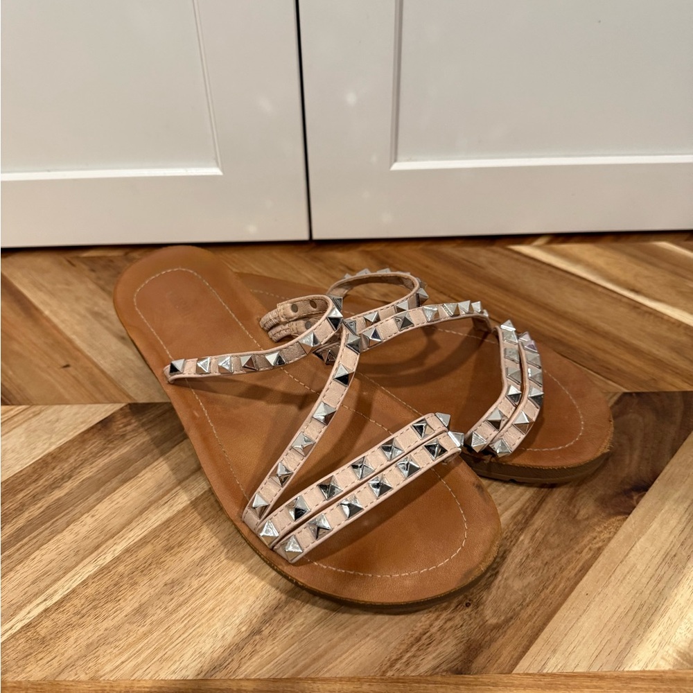 Studded Tan Sandals size 8.5 from TJMAXX worn 3 x’s